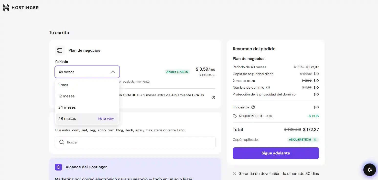 Paso a paso para contratar Hostinger y elegir el plan ideal para tu proyecto en WordPress